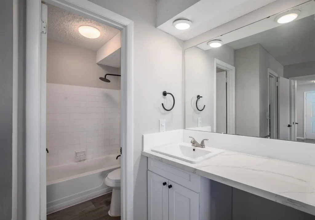 interior terra at ashley bathroom counter and tub